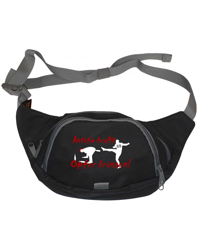 V3 Bestickte Gürteltasche (Antifa heißt Opfer bringen)