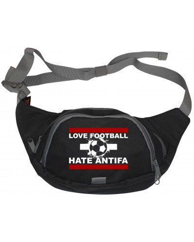 V3 Bestickte Gürteltasche (Love Football hate Antifa)