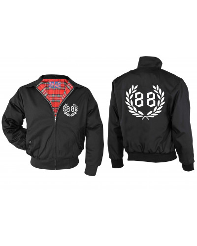 Bestickte Herren Harrington Jacke (88, kranz)