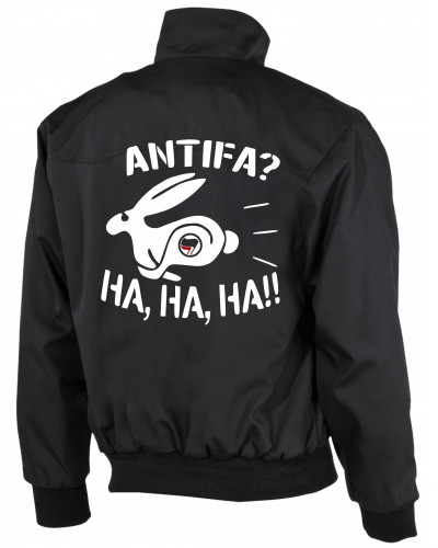 Bestickte Herren Harrington Jacke (Antifa, ha ha ha)