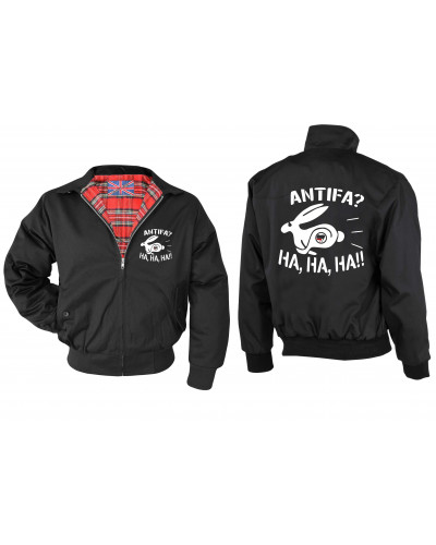 Bestickte Herren Harrington Jacke (Antifa, ha ha ha)