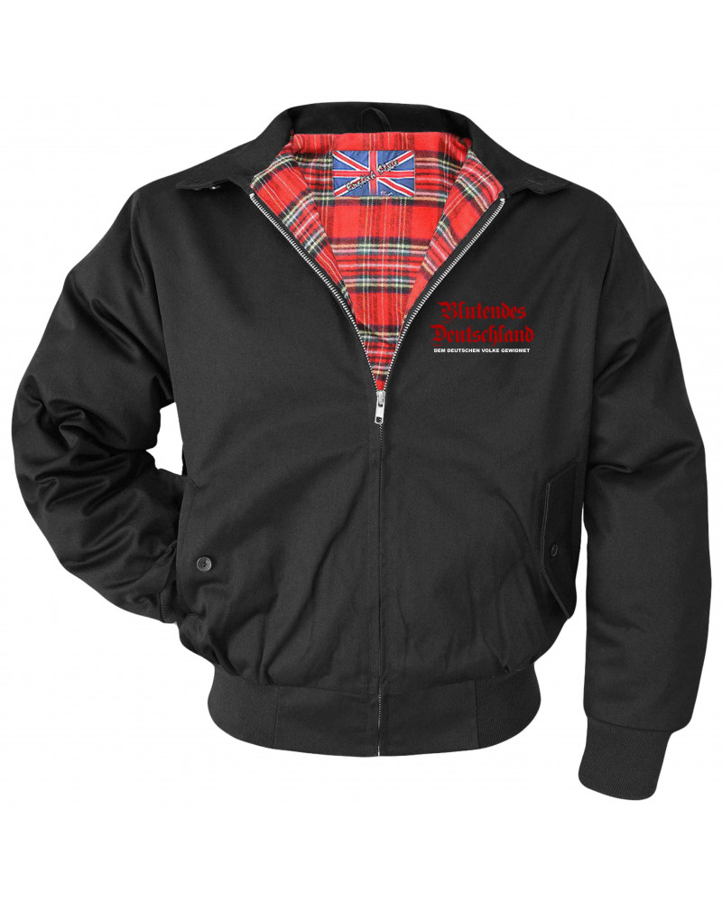 Bestickte Herren Harrington Jacke (Blutendes Deutschland)