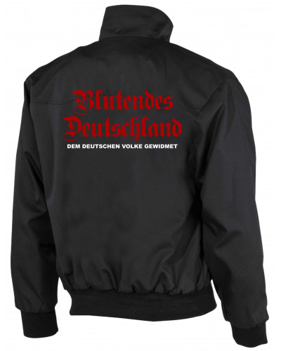 Bestickte Herren Harrington Jacke (Blutendes Deutschland)
