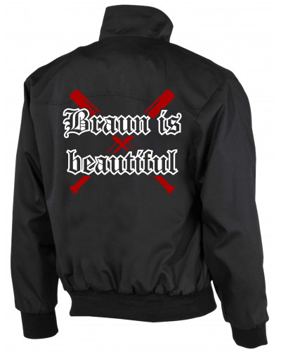 Bestickte Herren Harrington Jacke (Braun is beautiful)