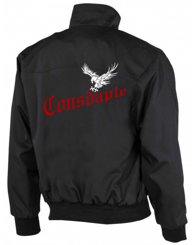 Bestickte Herren Harrington Jacke (Consdaple, Adler im Flug)