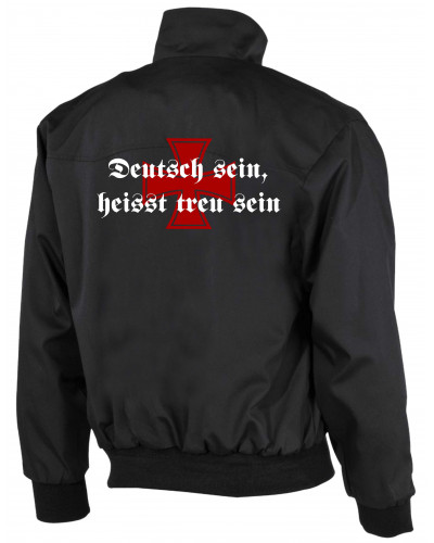 Bestickte Herren Harrington Jacke (Deutsch sein, heißt treu sein)