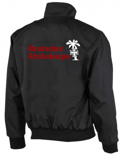 Bestickte Herren Harrington Jacke (Deutsches Afrikakorps)