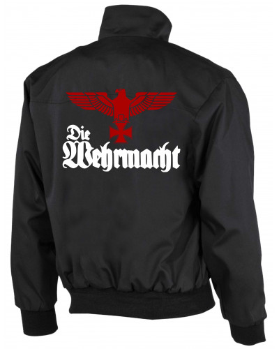 Bestickte Herren Harrington Jacke (Die Wehrmacht)