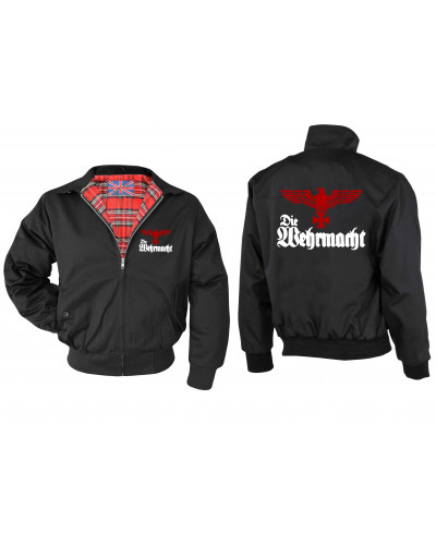 Bestickte Herren Harrington Jacke (Die Wehrmacht)