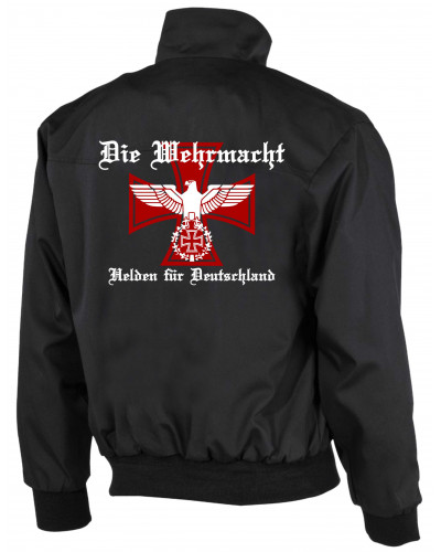 Bestickte Herren Harrington Jacke (Die Wehrmacht, Helden für Deutschland)