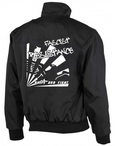 Bestickte Herren Harrington Jacke (Fascist Resistance)