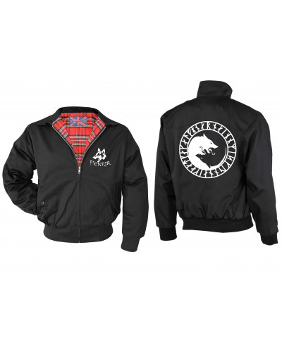Bestickte Herren Harrington Jacke (Fenrir)