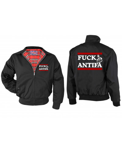 Bestickte Herren Harrington Jacke (Fuck Antifa)