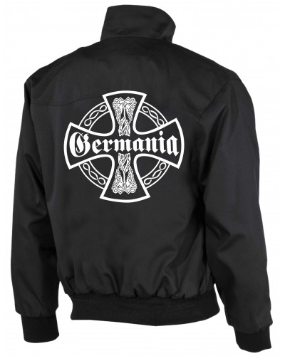 Bestickte Herren Harrington Jacke (Germania, Kreuz)