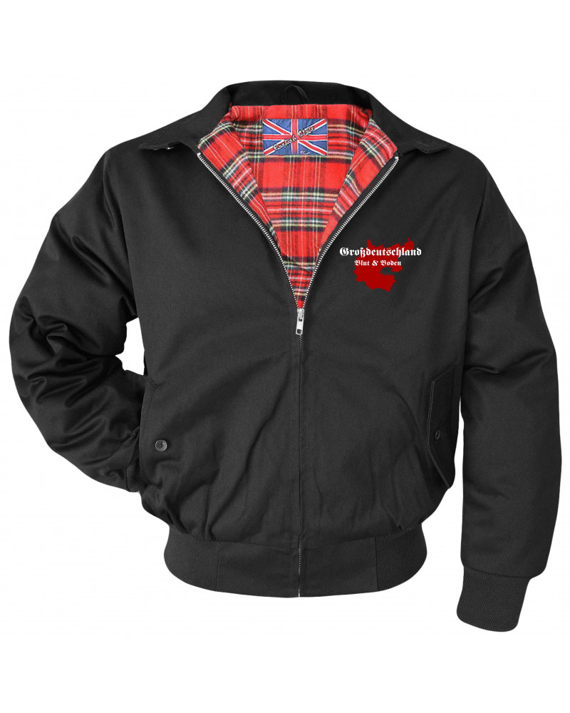 Bestickte Herren Harrington Jacke (Großdeutschland Blut&Boden)