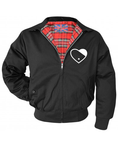 Bestickte Herren Harrington Jacke (Herz)