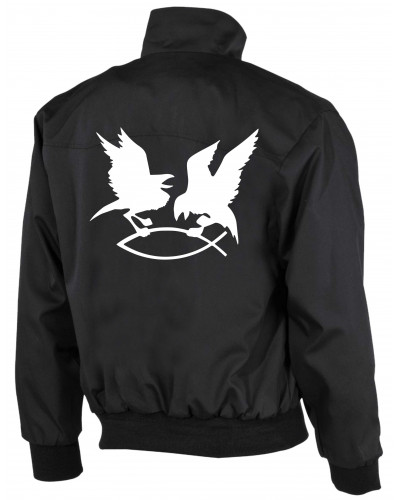 Bestickte Herren Harrington Jacke (Hugin Munin)