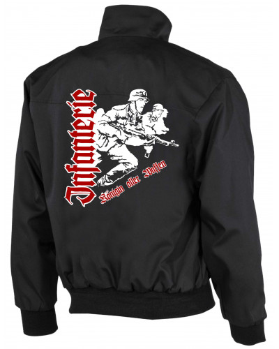 Bestickte Herren Harrington Jacke (Infanterie, Königin aller Waffen)