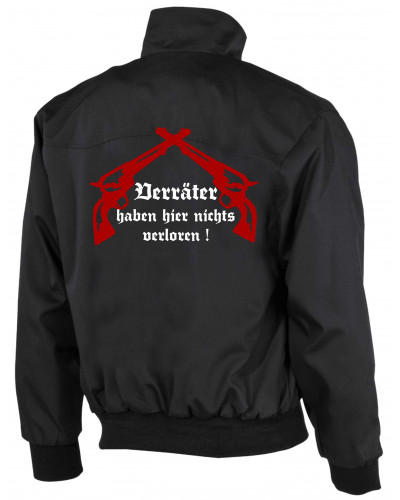 Bestickte Herren Harrington Jacke (Kameradschaft mehr als nur ein Wort)