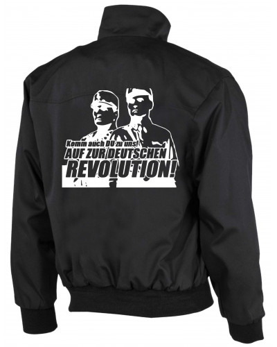 Bestickte Herren Harrington Jacke (Komm zur Revolution)