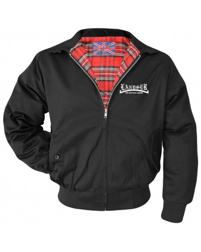 Bestickte Herren Harrington Jacke (Landser, weiß)