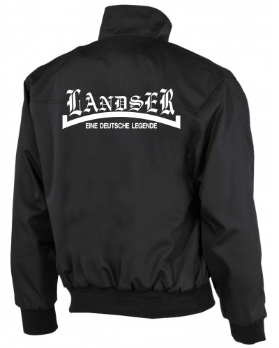 Bestickte Herren Harrington Jacke (Landser, weiß)