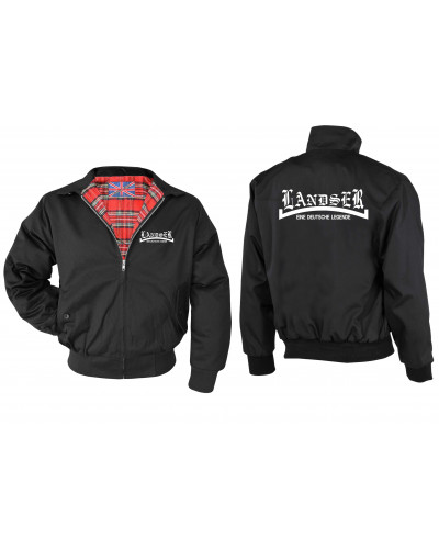 Bestickte Herren Harrington Jacke (Landser, weiß)