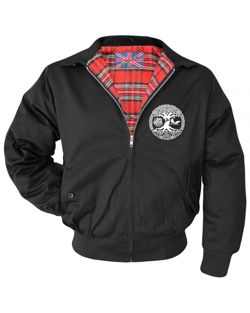 Bestickte Herren Harrington Jacke (Lebensbaum)