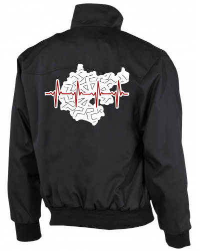 Bestickte Herren Harrington Jacke (Mein Herz schlägt für Deutschland)