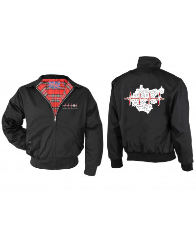 Bestickte Herren Harrington Jacke (Mein Herz schlägt für Deutschland)