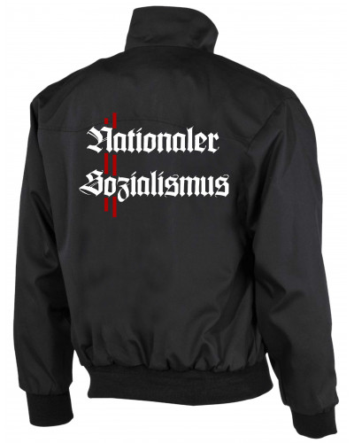 Bestickte Herren Harrington Jacke (Nationaler Sozialismus)