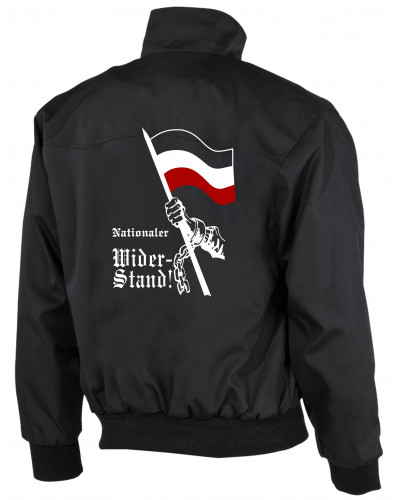 Bestickte Herren Harrington Jacke (Nationaler Widerstand, Fahne)