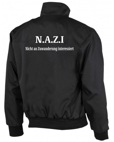 Bestickte Herren Harrington Jacke (Nazi nicht an Zuwanderung interessiert)