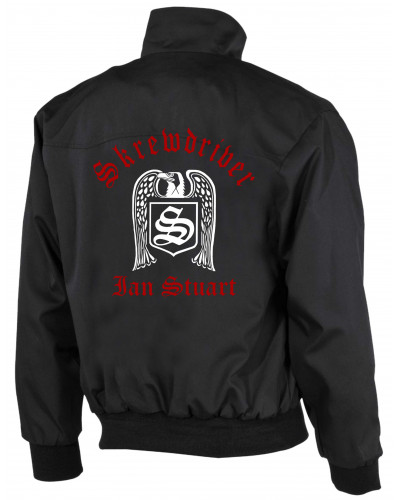 Bestickte Herren Harrington Jacke (Skrewdriver, Ian Stuart)