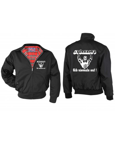 Bestickte Herren Harrington Jacke (Störkraft gib niemals auf)