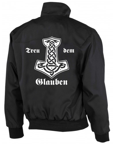 Bestickte Herren Harrington Jacke (Treu dem Glauben)