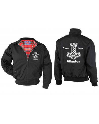 Bestickte Herren Harrington Jacke (Treu dem Glauben)