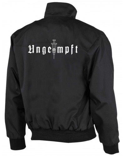 Bestickte Herren Harrington Jacke (Ungeimpft, Einfarbig)