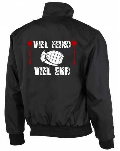 Bestickte Herren Harrington Jacke (Viel feind viel Ehr)