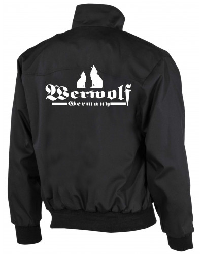 Bestickte Herren Harrington Jacke (Werwolf Germany mit Wolf)