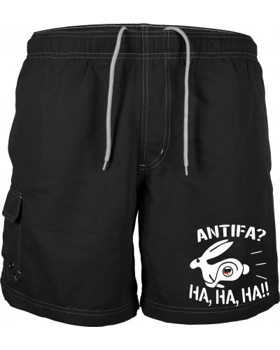 Bestickte Herren Badehose (Antifa, ha ha ha)