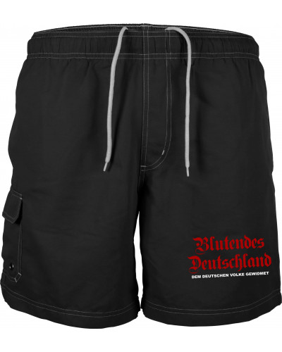 Bestickte Herren Badehose (Blutendes Deutschland)