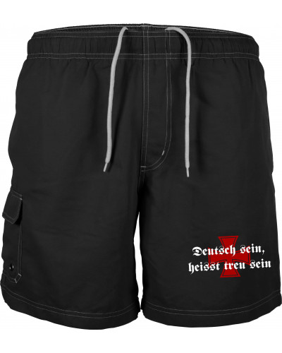 Bestickte Herren Badehose (Deutsch sein, heißt treu sein)