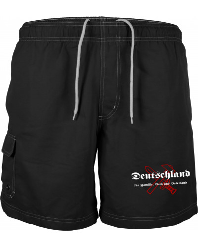 Bestickte Herren Badehose (Deutschland für Familie, Volk und Vaterland)
