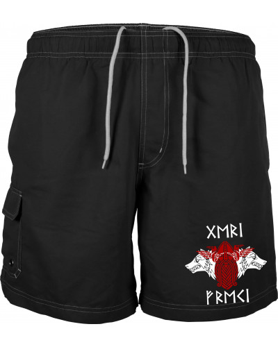 Bestickte Herren Badehose (Geri und Freki)