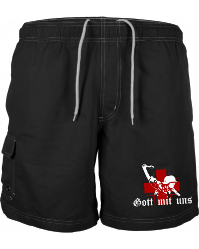 Bestickte Herren Badehose (Gott mit uns, Soldat)