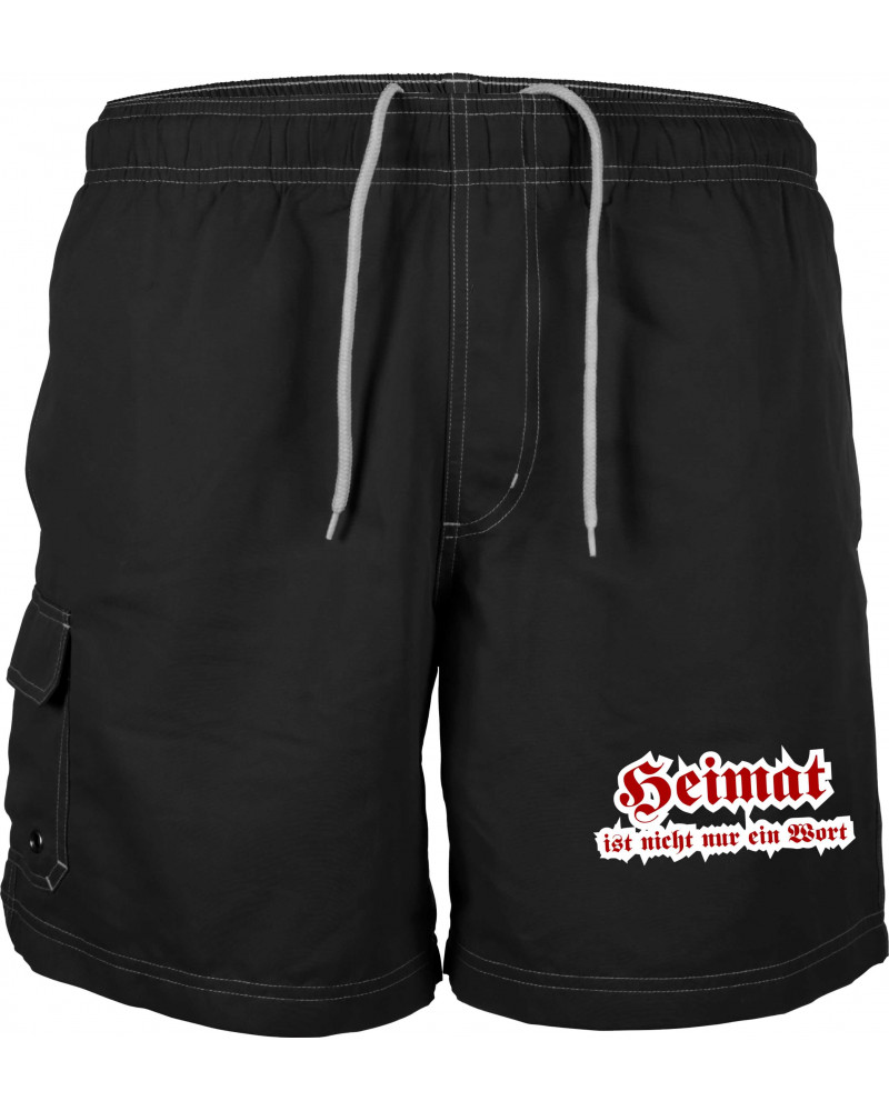 Bestickte Herren Badehose (Heimat ist nicht nur ein Wort)