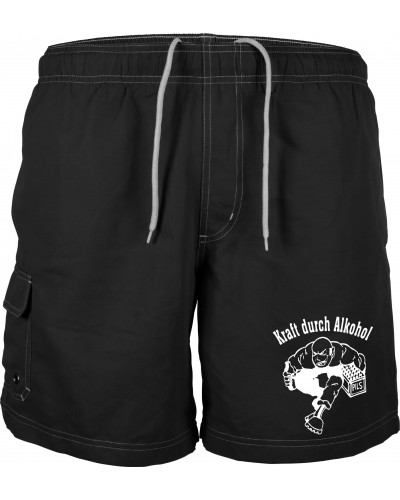 Bestickte Herren Badehose (Kraft durch Alkohol)