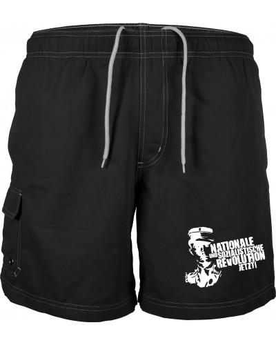 Bestickte Herren Badehose (Nationale und sozialistische Revolution jetzt)