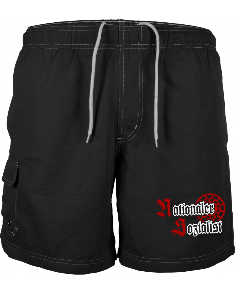 Bestickte Herren Badehose (Nationaler Sozialist)